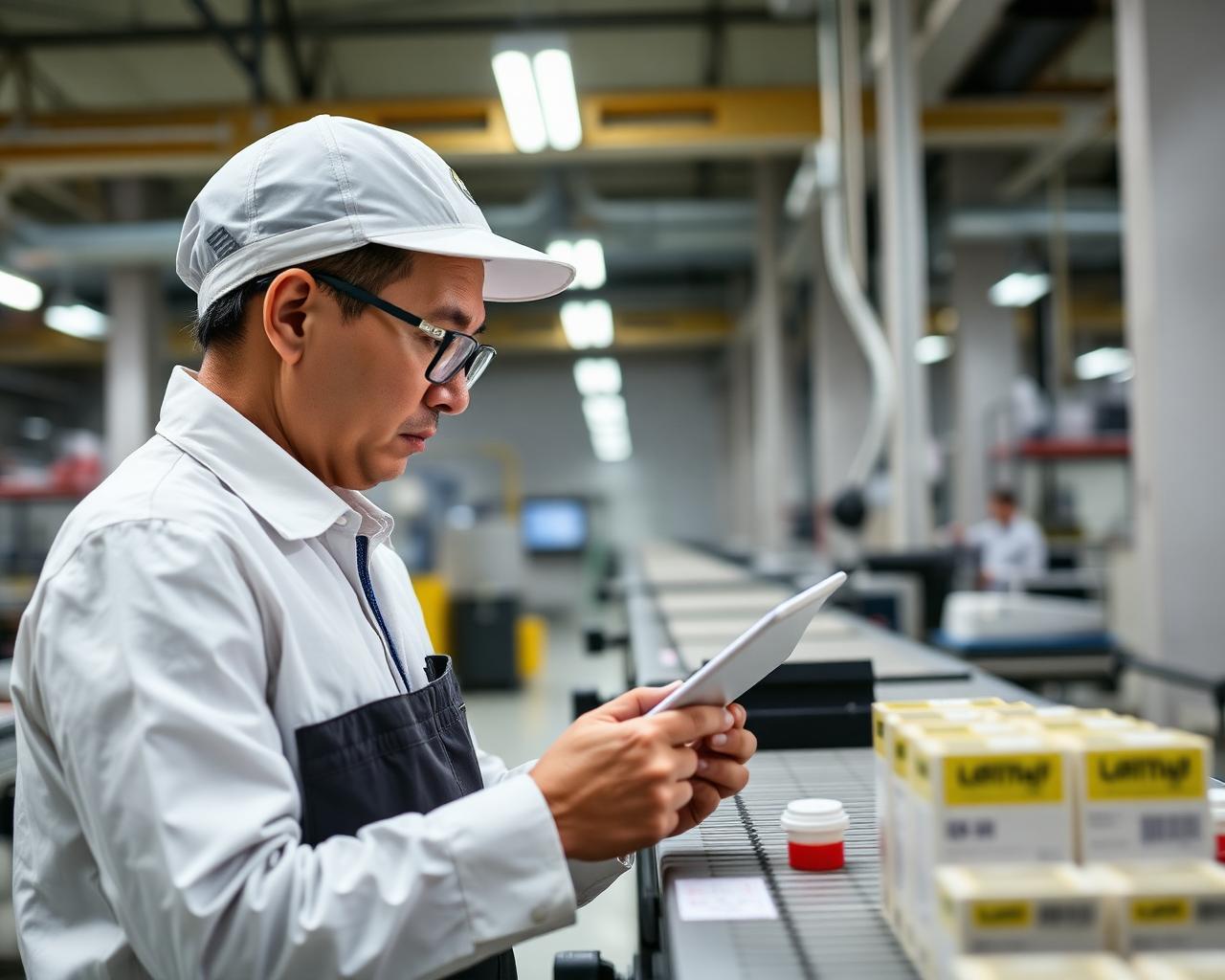 Inspeção de qualidade em fábrica chinesa